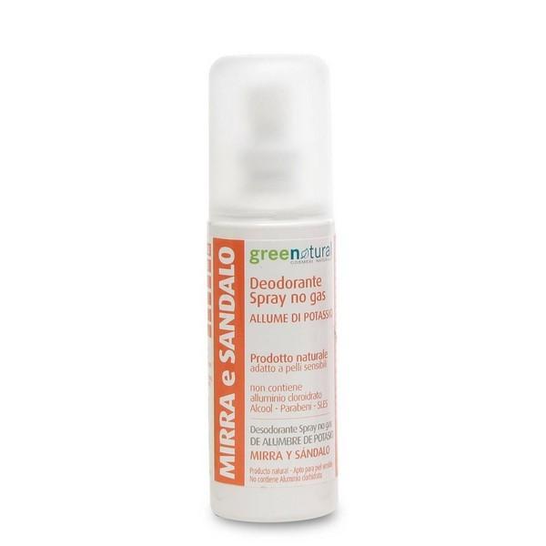 Desodorante spray mirra y sándalo Greenatural, 100 ml