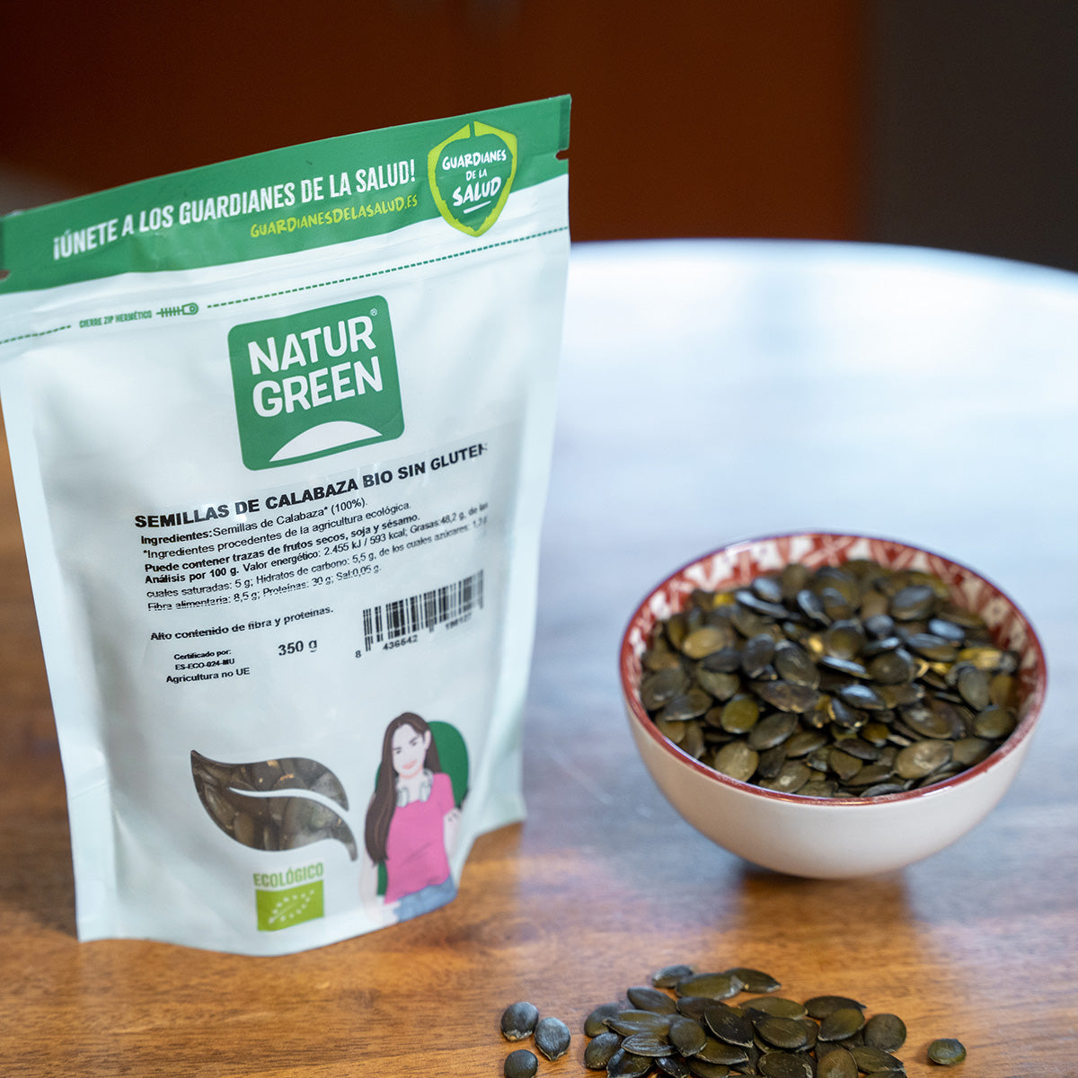 Semillas de calabaza bio Naturgreen 350 g