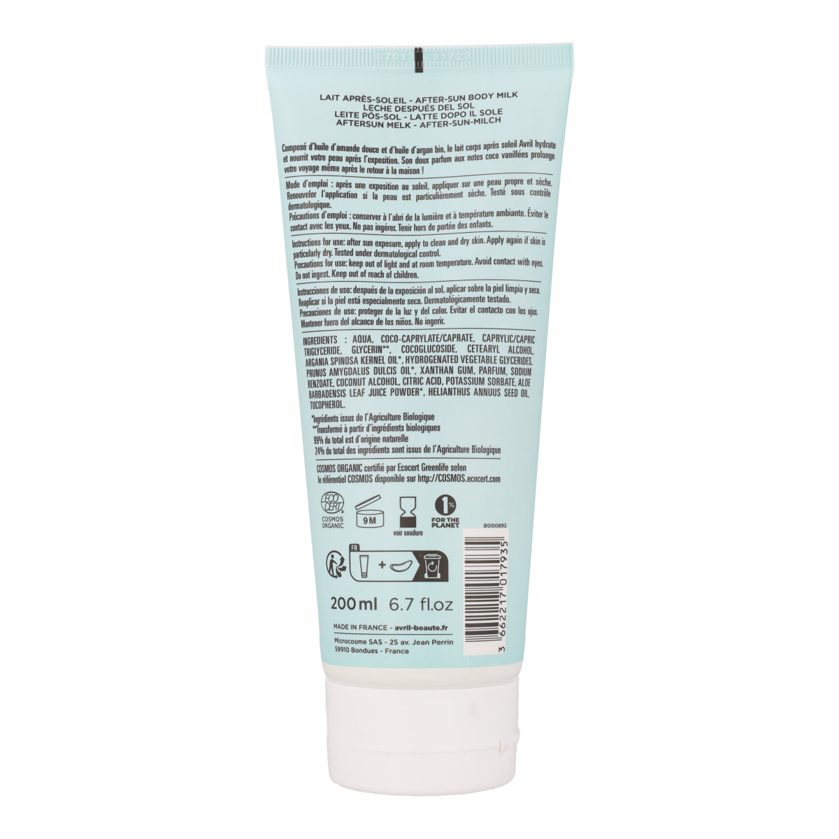 Crema aftersun BIO Avril 200 ml