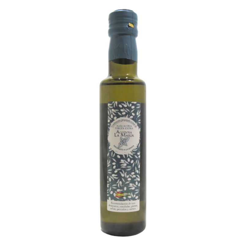 Aceite De Oliva Virgen Extra Macerado A La Menta 25 Cl Cristal