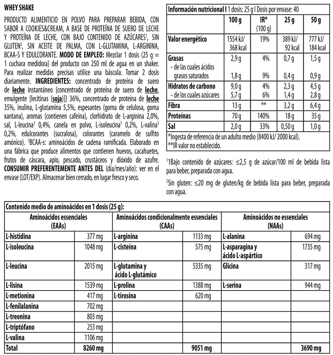 Whey Shake - 1kg - Cookies & Cream - Proteina De Suero Whey - Biotech Usa_5