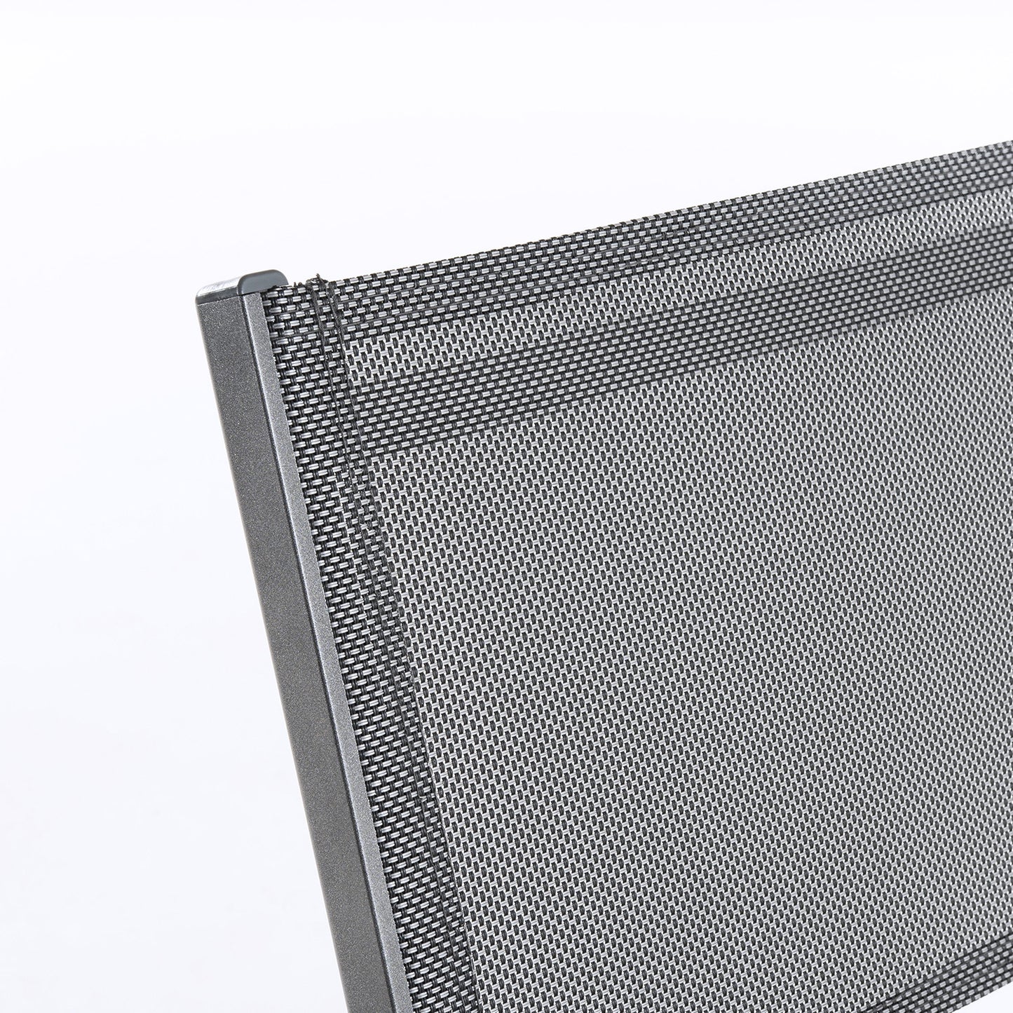 Silla De Exterior Plegable, Tamaño: 48x48x84 Cm, Aluminio Doble Reforzado Color Antracita, Textilene Color Plata Y Negro_4