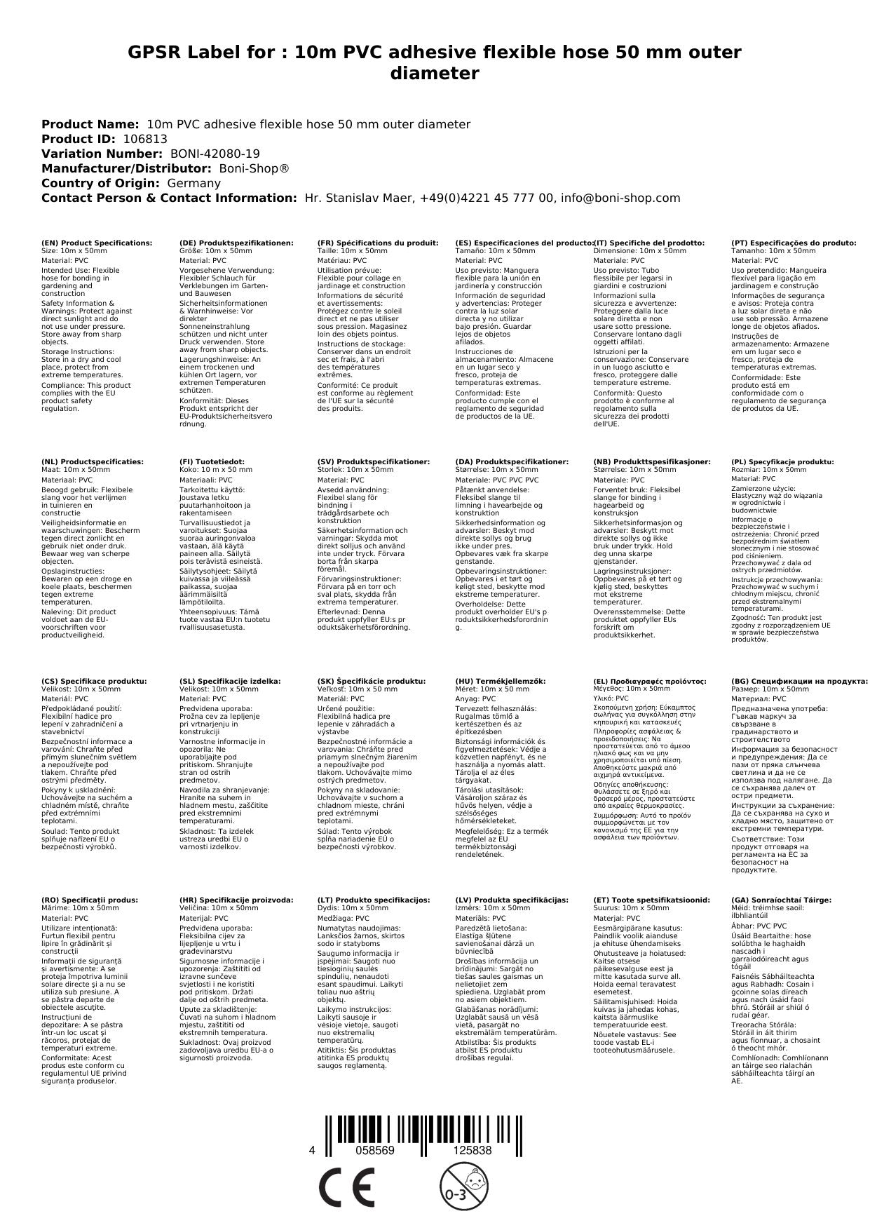 10m Pvc Klebe- Flexschlauch 50 Mm Aussendurchmesser_1