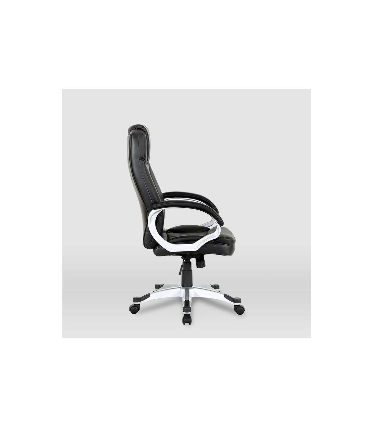 Silla De Oficina Elisabeth En Piel Sintética Negra. Alto: 115.5/125.5cm Ancho: 64.5cm Fon_5