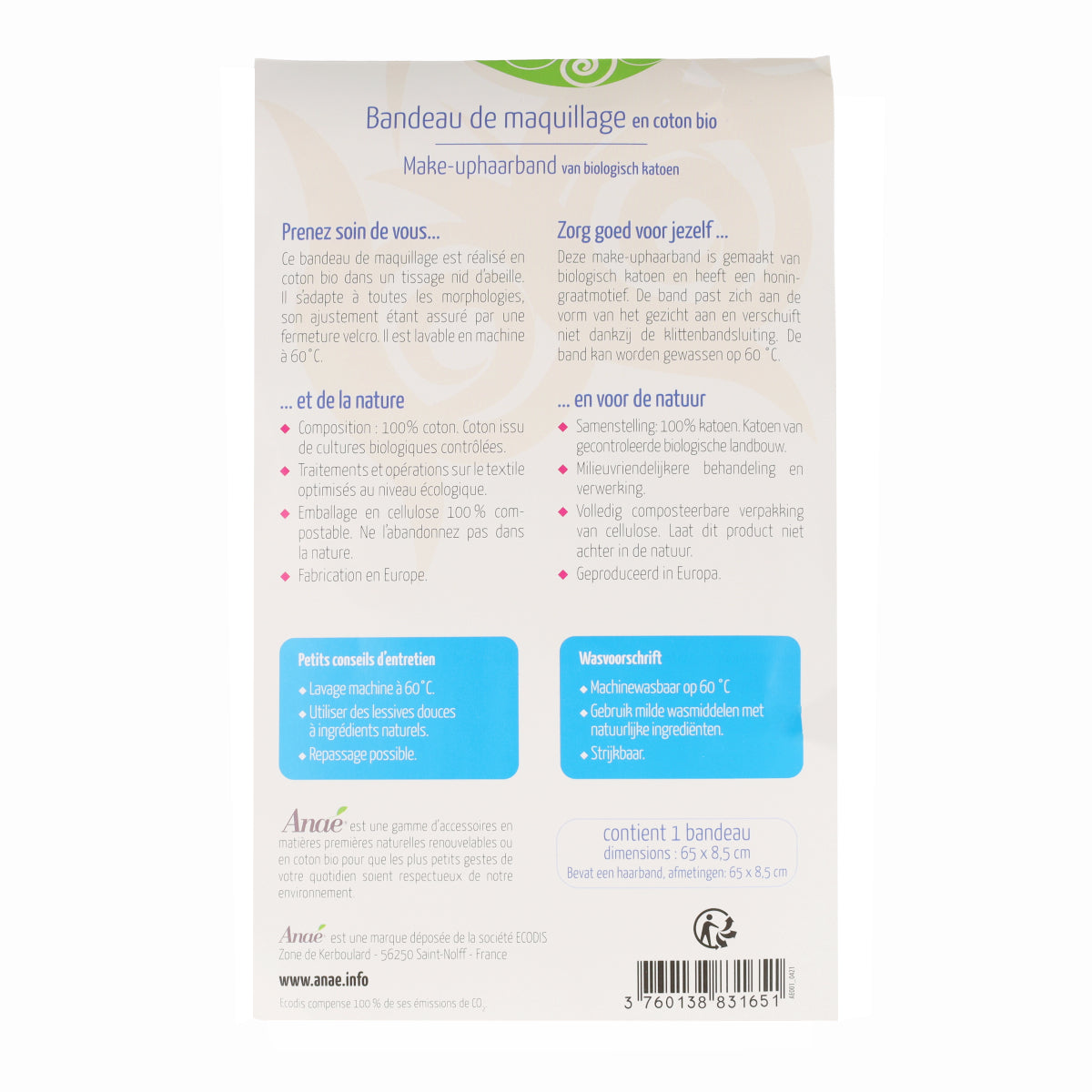 Diadema de maquillaje Anaé 65 x 85 cm