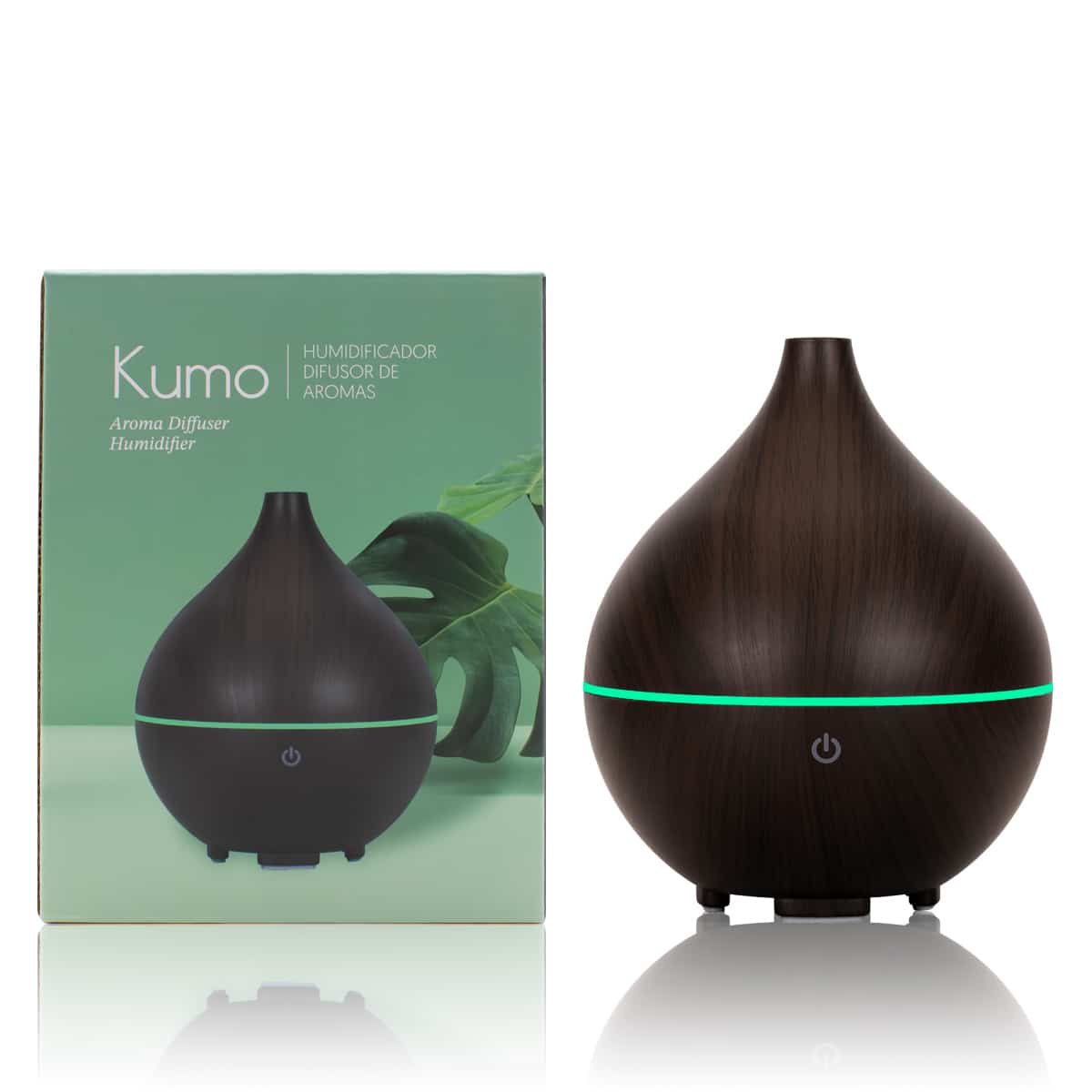 Humidificador Difusor Kumo SYS Aromas 160 ml | Ultrasónico Silencioso con Luz LED y Acabado Madera | Esencias y Aceites_2