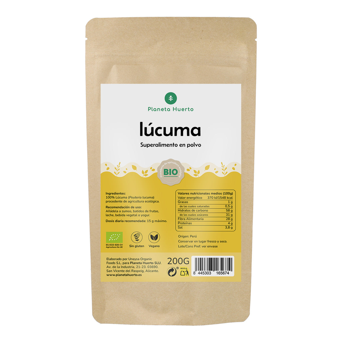 Lúcuma en Polvo Eco Planeta Huerto 200 gr