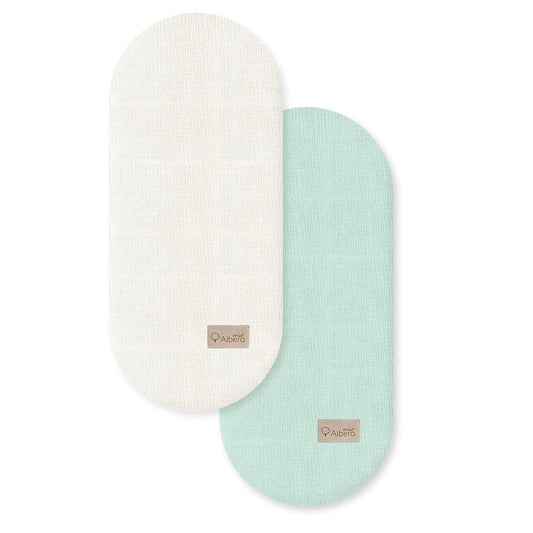 Pack 2 Bajeras Capazo Muselina Vanilla Y Menta