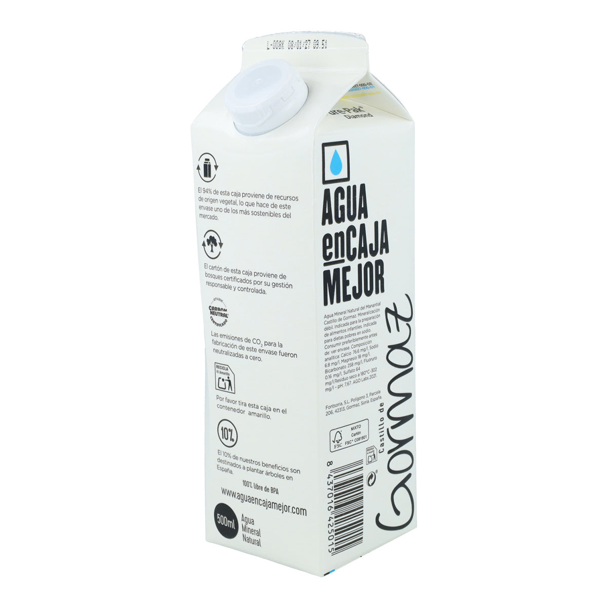 Agua Mineral Natural en Caja Mejor 500 ml
