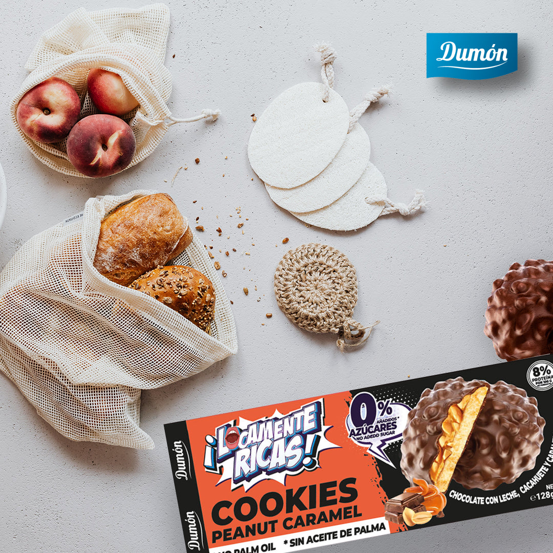 Galletas De Chocolate Con Leche, Cacahuete Y Caramelo, 128g - Dumón, Sin Azúcares Añadidos- Pack De 14 Unidades_5