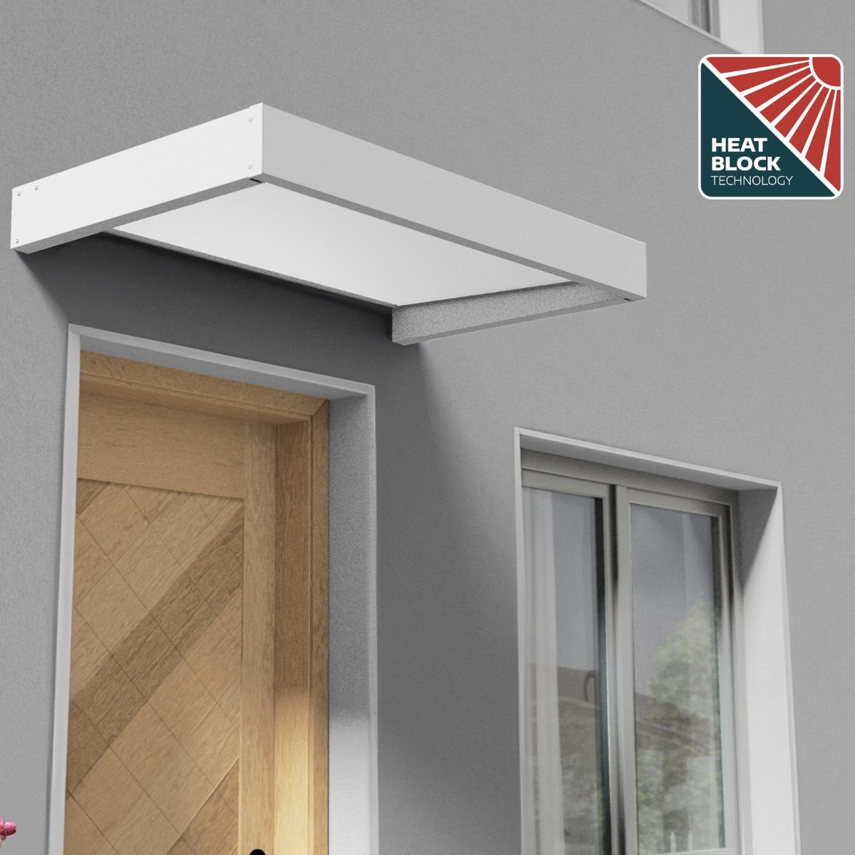 Canopia Sophia Marquesina para Puerta 160X95 cm Blanco - Opal