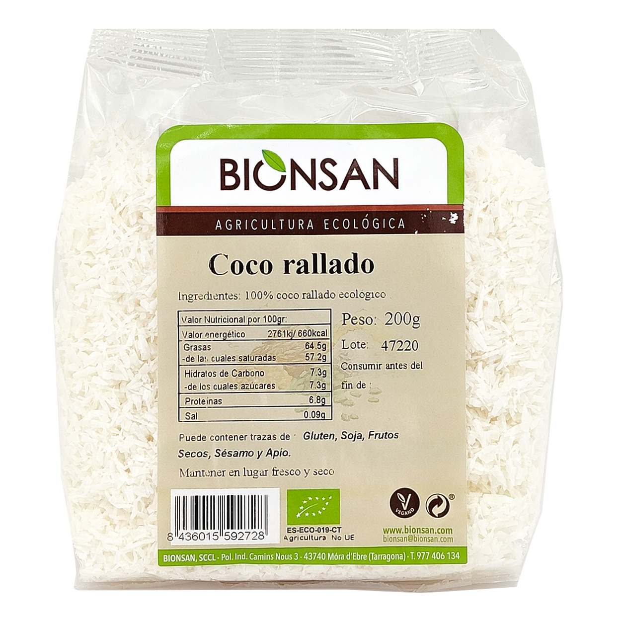 Coco Rallado Ecológico 200gr_0