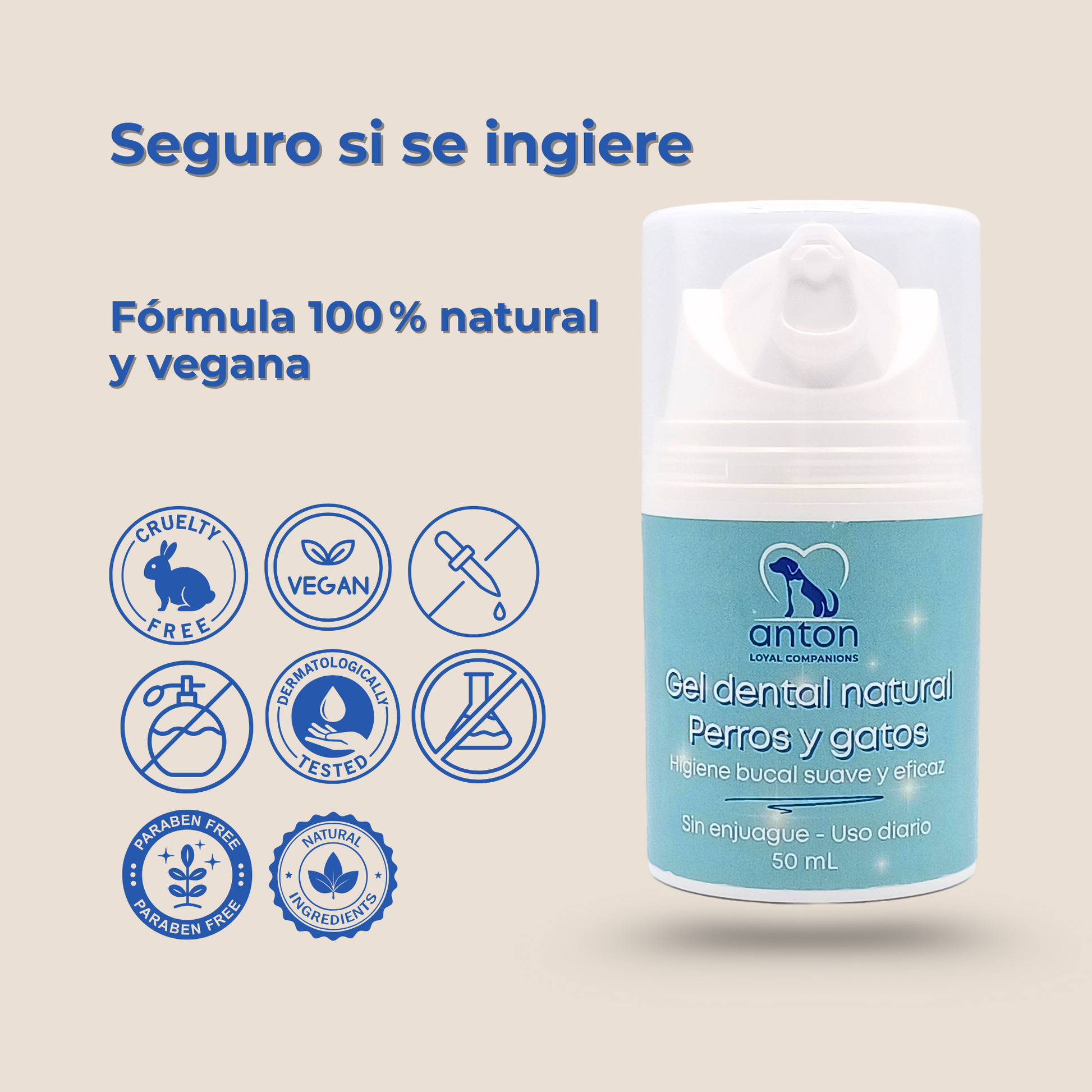 Gel dental natural para perros y gatos – Limpieza dental 50 ml