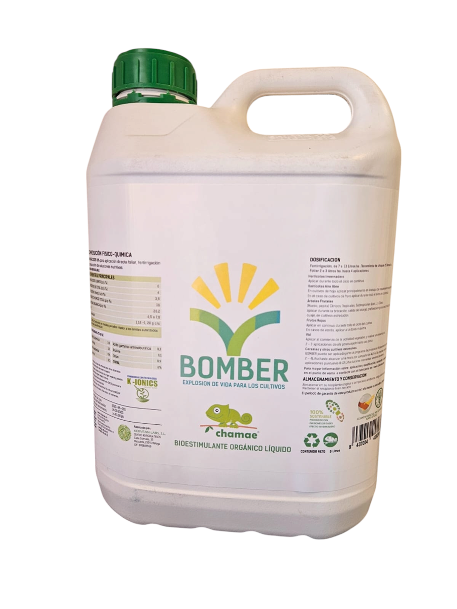 Bioestimulante Bomber Con Aminoácidos De Origen Vegetal Chamae, 5 Litros._0