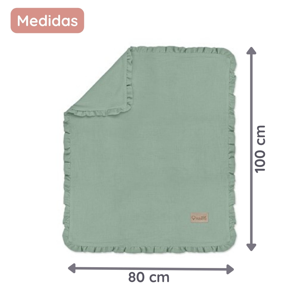 Manta De Bebé Doble Muselina Cotton Color Salvia