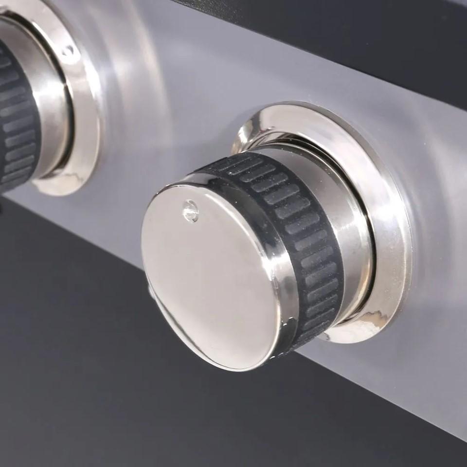 Barbacoa Gas 4Q+Lat Tapa Cristal Birgitt 54 X 132 X 115 Cm Ldk Garden