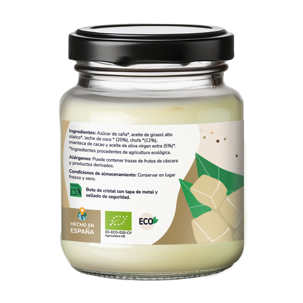 Crema de chocolate blanco vegano ECO Planeta Huerto 230 gr