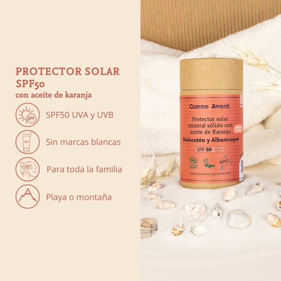 Protector Solar Mineral Sólido Spf50 Con Aceite De Karanja - Monoi Y Almizcle_4
