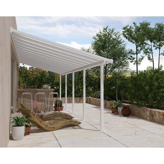 Pérgola adosada Olympia 924x294 blanco