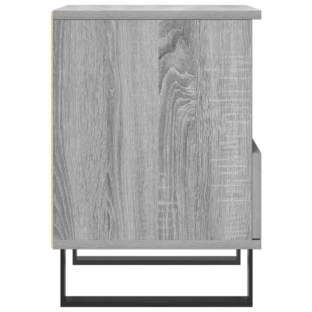 Mesita De Noche Madera De Ingeniería Gris Sonoma 40x35x50 Cm_4