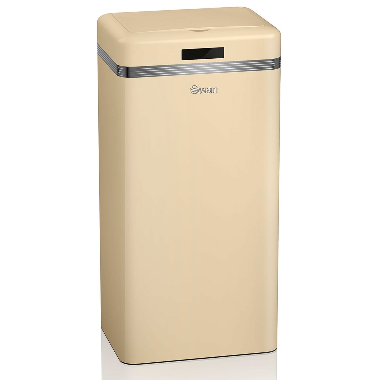 Cubo De Basura Cocina Automático, Sensor De Movimiento, 45l, Metálico, Papelera Reciclaje, Swan, Swka4500cneu, Crema