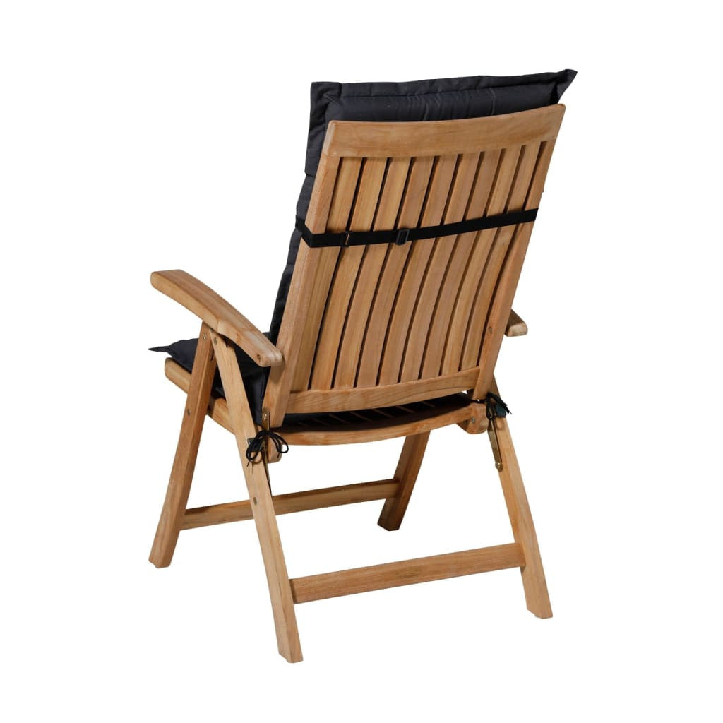 Madison Cojín De Silla Con Respaldo Alto Basic Negro 123x50 Cm_2