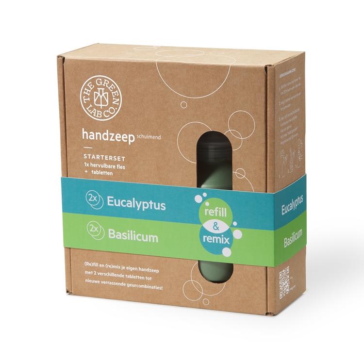Set Premium Botella Forever + 8 Pastillas Jabón (Eucalipto y Albahaca) The Green Lab