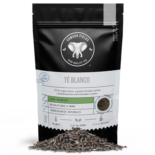 Té Blanco ecológico a granel Edward Fields 60 g