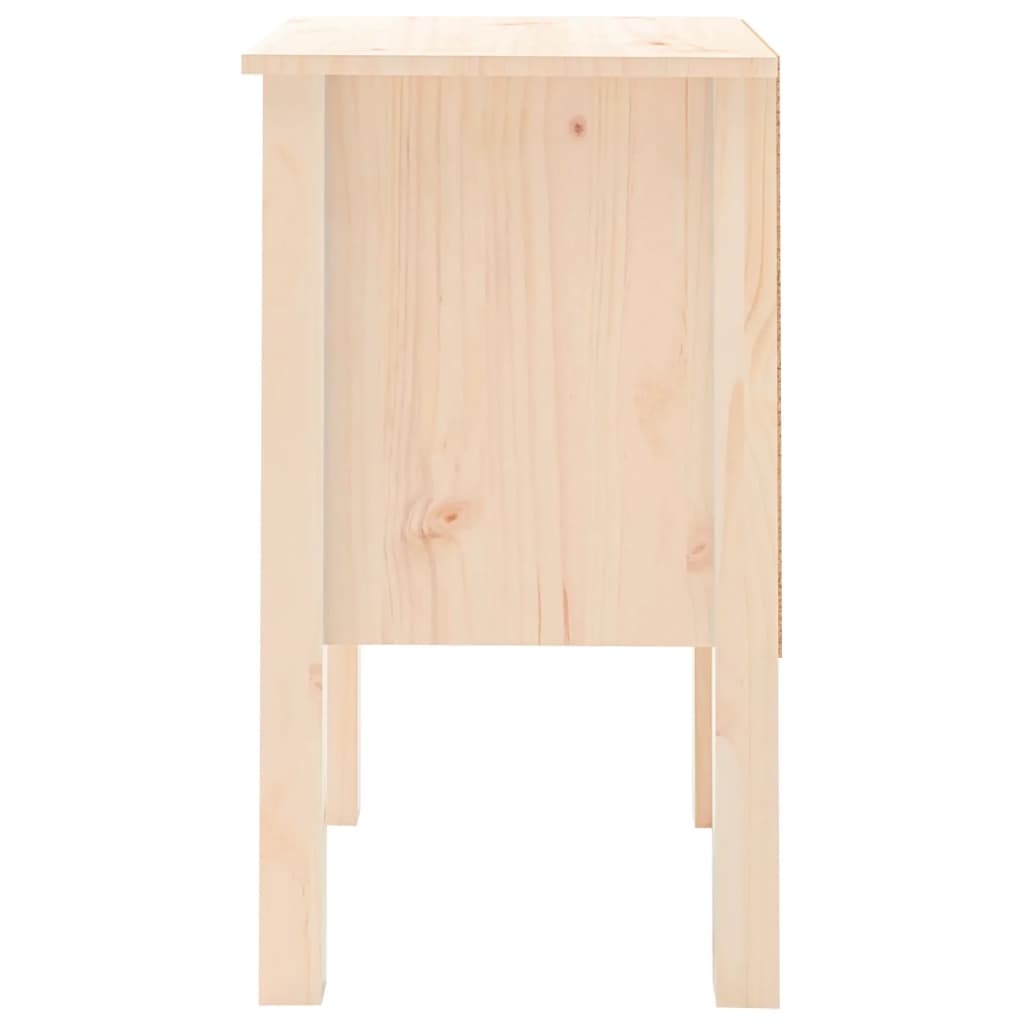 Mesita De Noche Madera Maciza De Pino 40x35x61,5 Cm_4