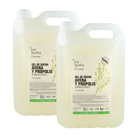 2x Gel de ducha dermatológico de avena Tot Herba 5L