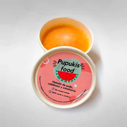 Helado De Pollo Con Calabaza Y Zanahoria - 100% Natural