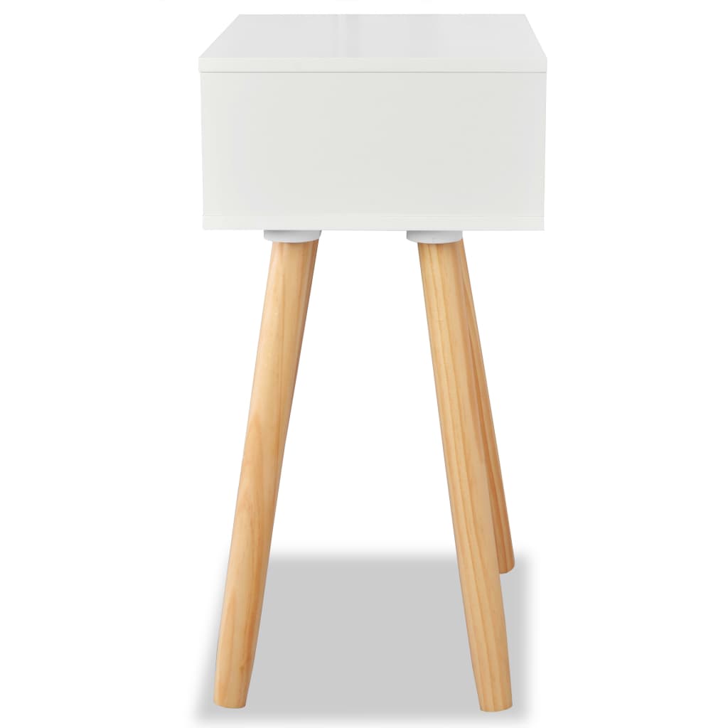 Mesitas De Noche 2 Uds Madera Maciza De Pino Blanco 40x30x61 Cm_4