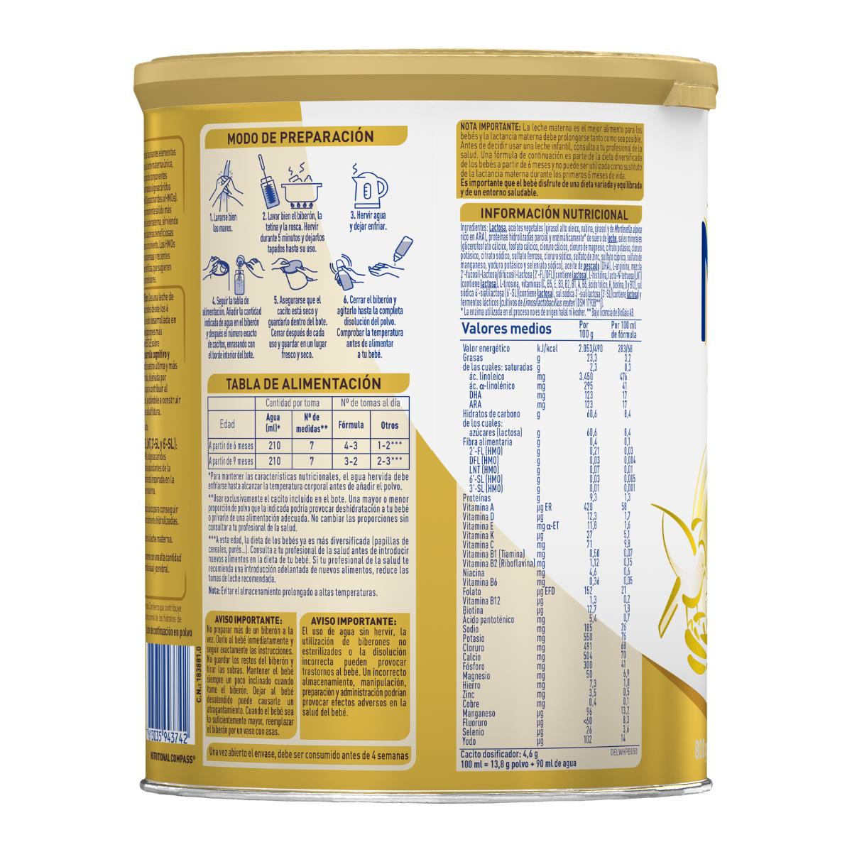 Nan Supremepro 2 Leche de continuación en polvo 6-12 meses Nestlé 800 g NAN SUPREMEpro 2