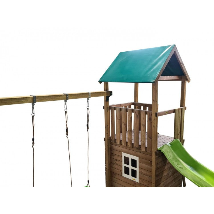 Parque Infantil Masgames Tibidabo L Techo De Lona Con Columpio Casita: Con Casita En La Base.