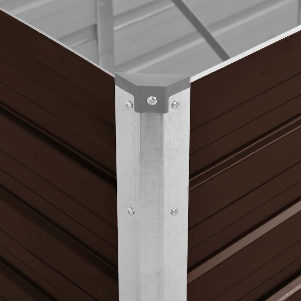 Arriate De Acero Galvanizado Marrón 100x40x77 Cm_5