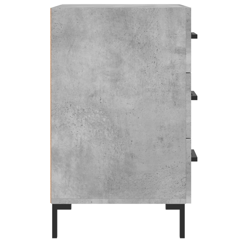 Mesita De Noche Madera De Ingeniería Gris Hormigón 40x40x66 Cm_4
