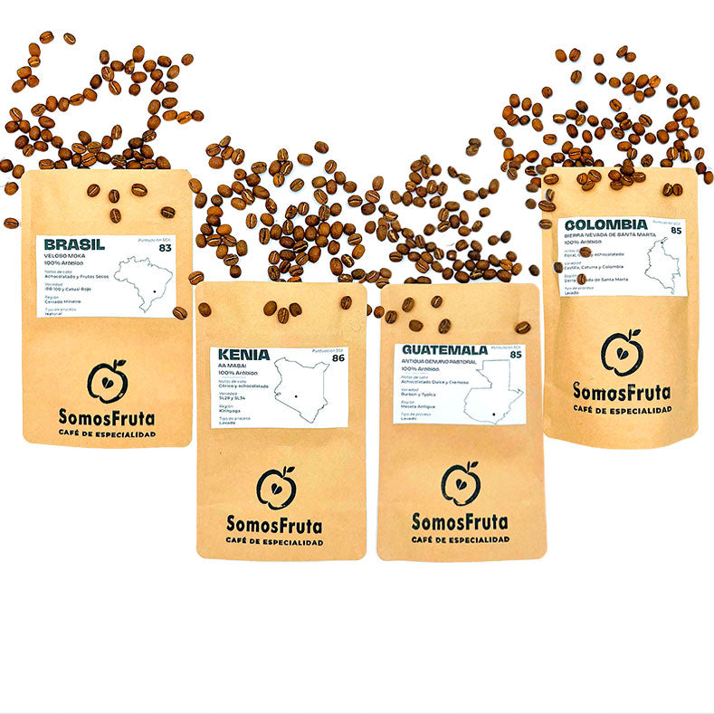 Pack Café De Especialidad Molido 4 Orígenes: Colombia, Brasil, Kenia, Guatemala_0