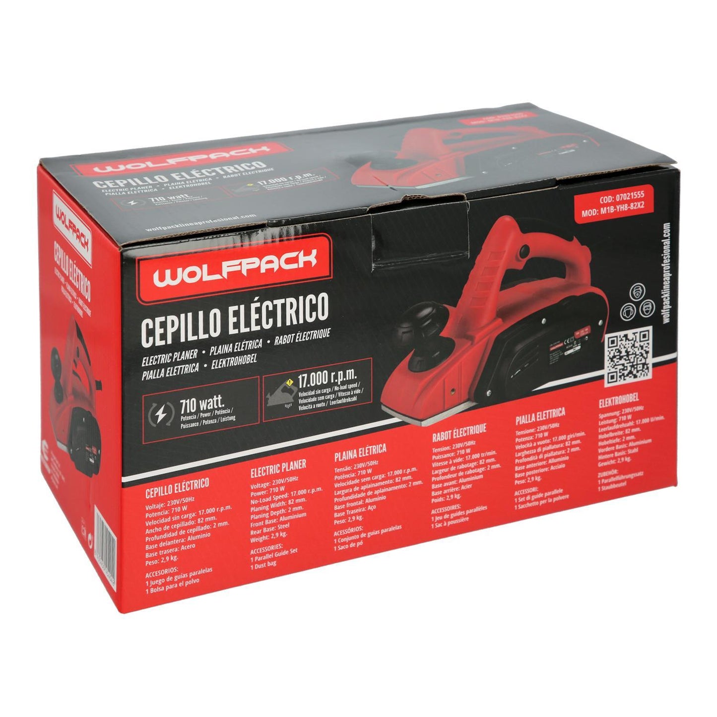 Cepilladora Electrica 710 Watt. Ancho Corte 82 Mm. Profundidad 2 Mm. Base Aluminio / Acero Cepillo Electrico Madera Carpintero_3