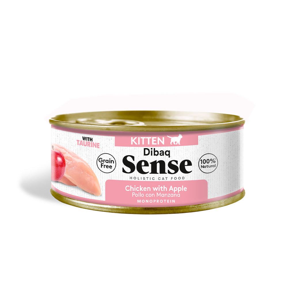 Dibaq Sense Cat Kitten Pollo Con Manzana (70 G X 12 Uds)_1