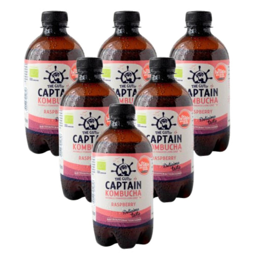 Pack 6X Bebida Kombucha frambuesa 6 L