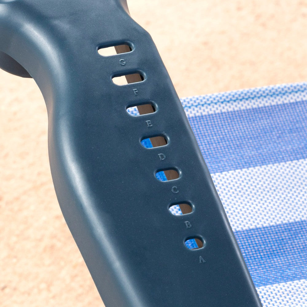 Aktive Silla De Playa Plegable Y Reclinable 7 Posiciones Marinera C/cojín Y Asas Mano_5