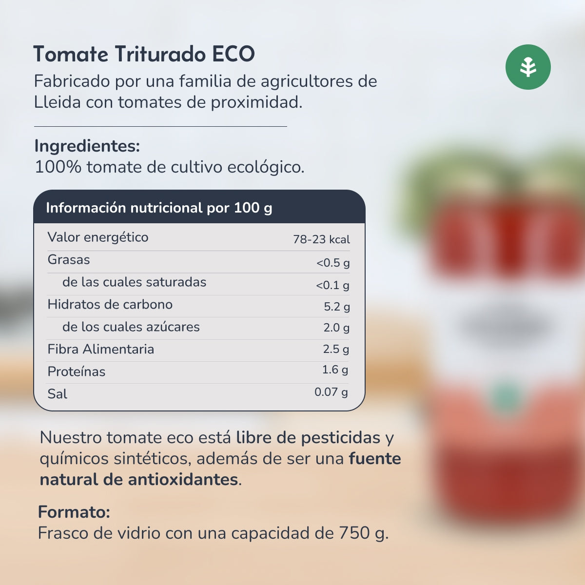 Tomate triturado ECO Planeta Huerto 670 g