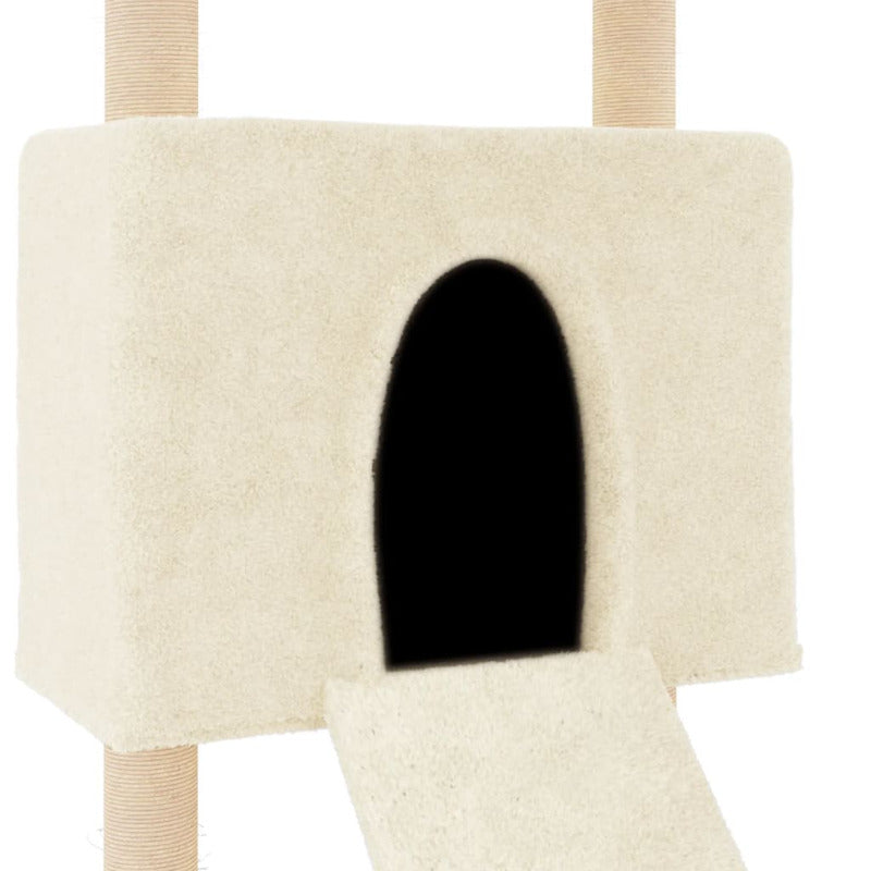 Vidaxl Rascador Para Gatos Con Postes De Sisal Crema 153 Cm_5