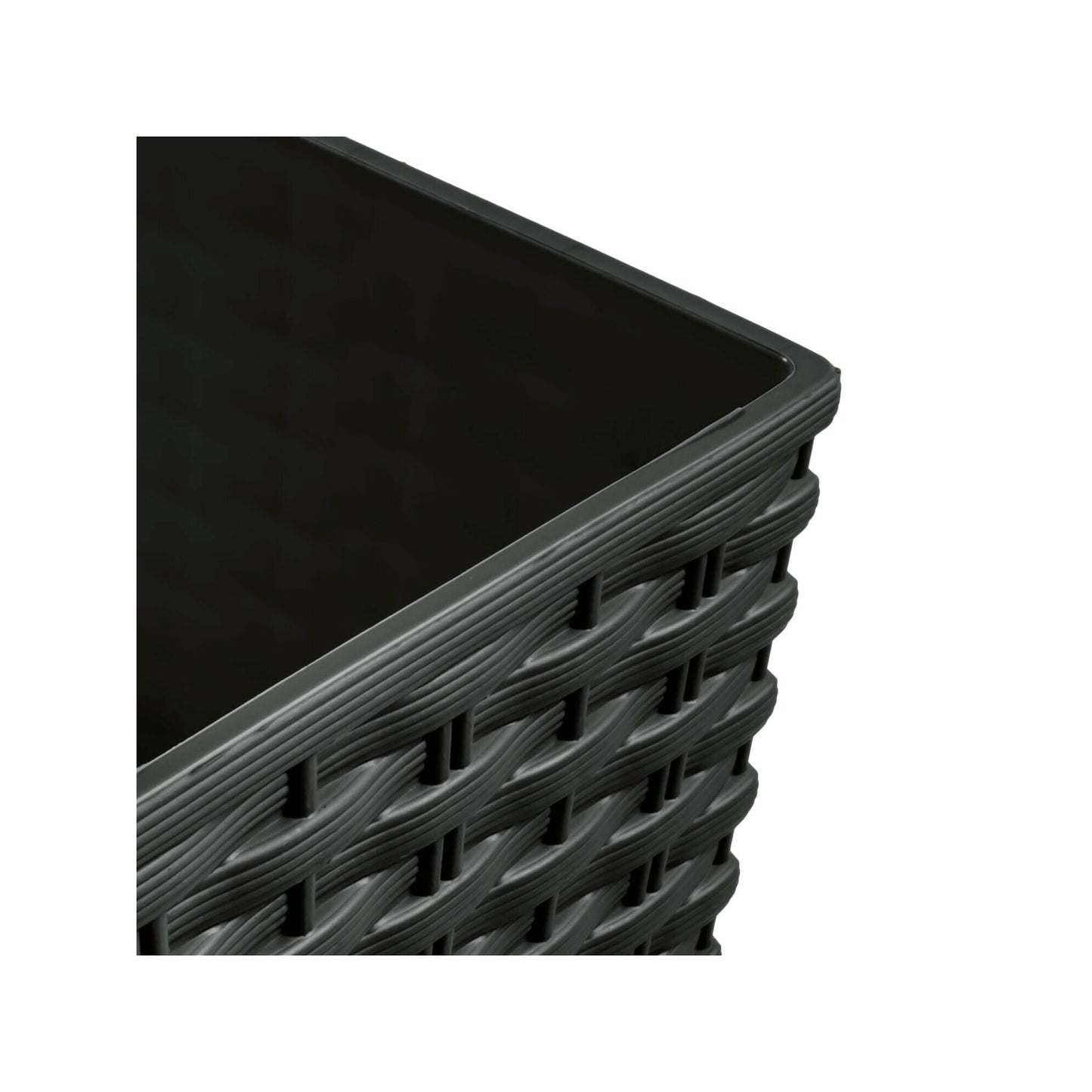 2 Unidades De Maceta Rato 64 Litros Con Cubilete Para Plantar En Color Antracita 40 X 40 X 41 Cm.