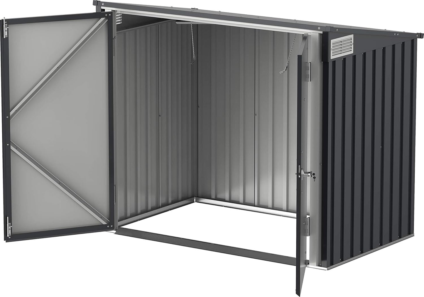 Duramax - Arcón Guarda Cubos De Exterior - 770l - Metal - Color Gris Antracita_5