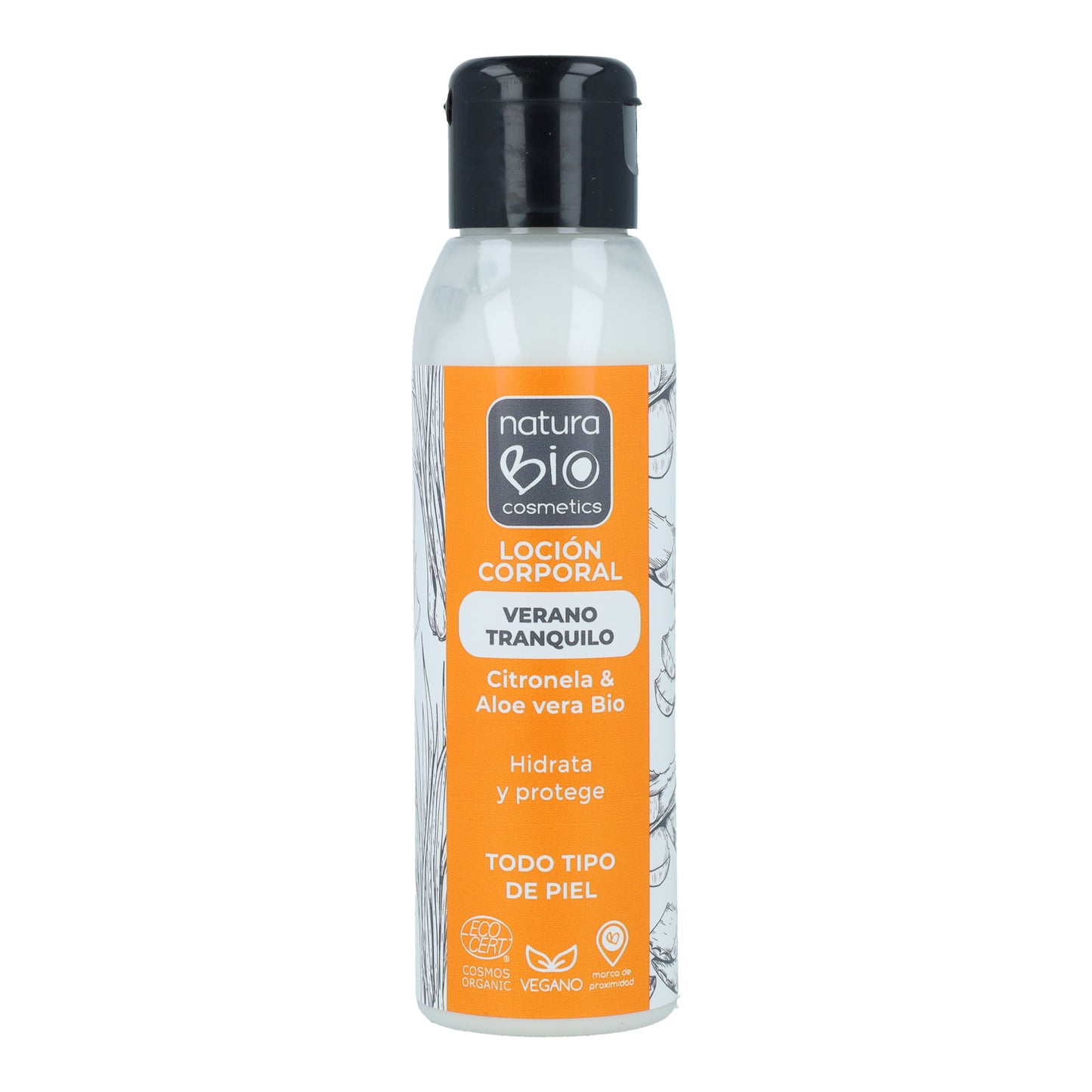 Loción Corporal Repelente con Citronela Verano Tranquilo NaturaBIO 100 ml