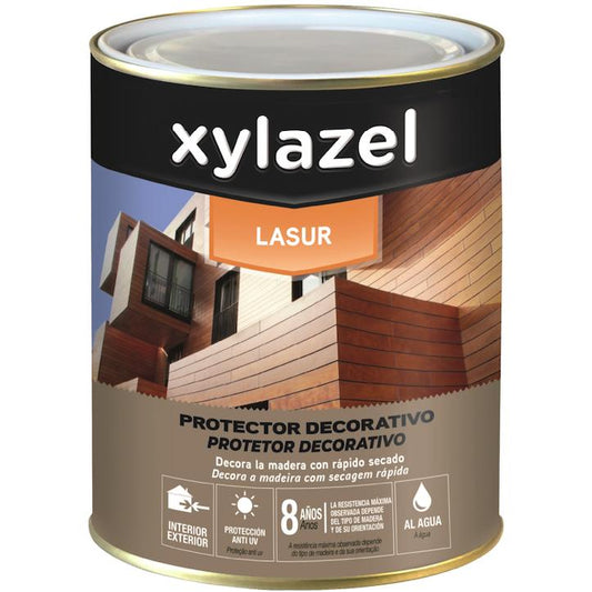 Lasur al agua SATINADO 750ml Xylazel Nogal