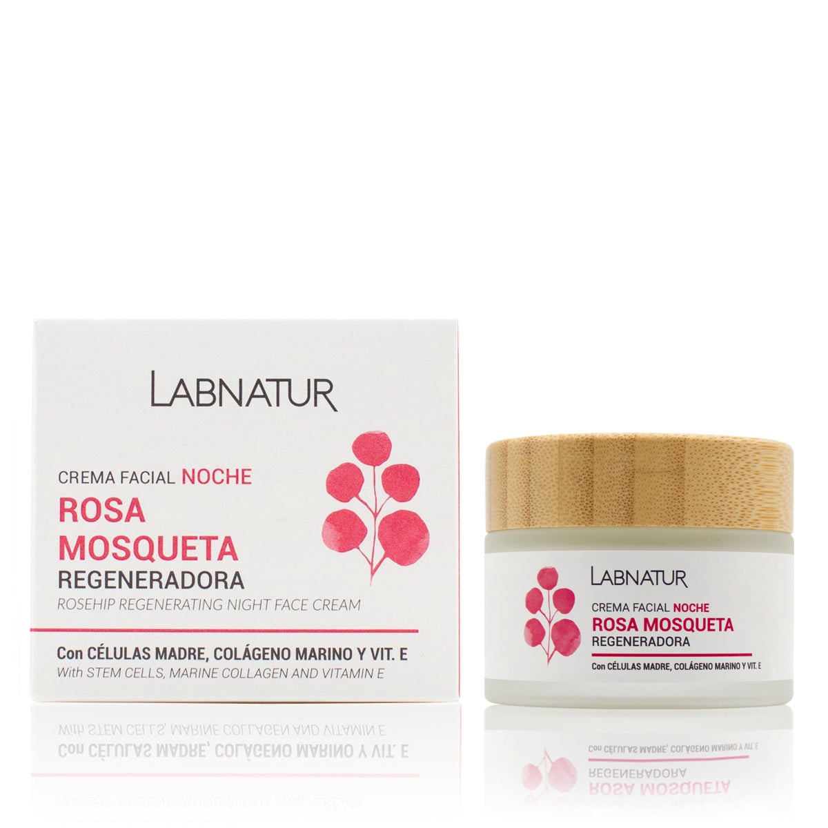 Crema Facial de Noche de Rosa Mosqueta Labnatur 50 ml | Regeneración y Nutrición Intensiva | Firmeza y Elasticidad_0