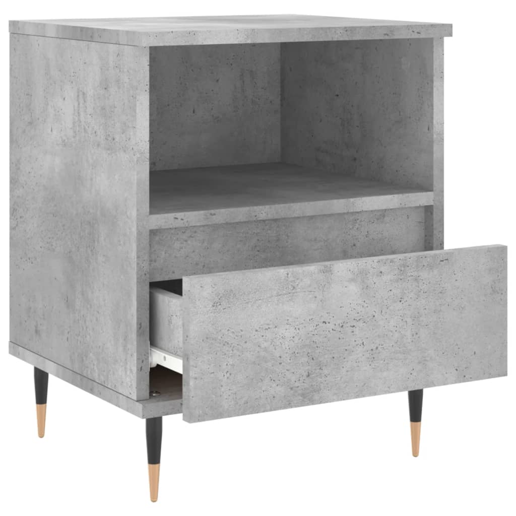 Mesitas Noche 2 Uds Madera Ingeniería Gris Hormigón 40x35x50 Cm_4