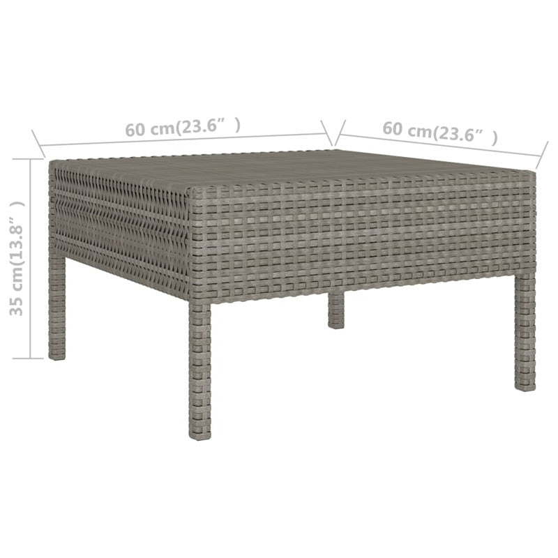 Vidaxl Set De Muebles De Jardín 2 Pzas Y Cojines Ratán Sintético Gris_5